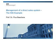Management of a direct sales system â The Hilti ... - SMI - ETH ZÃ¼rich