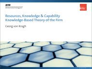 Knowledge of the firm - SMI