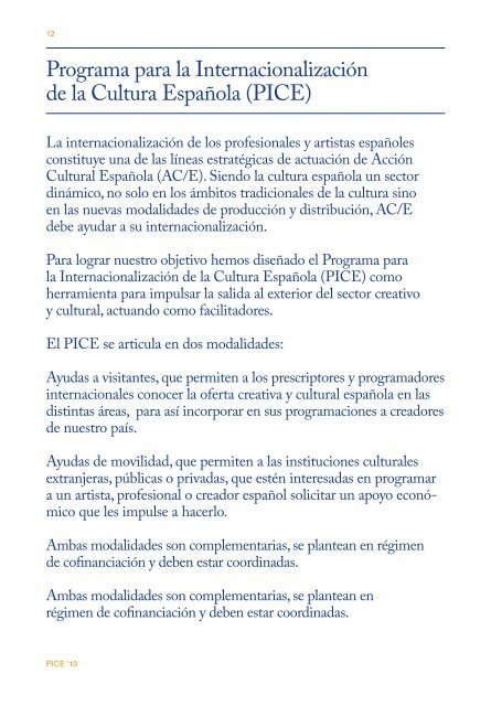 Informe PICE 2013