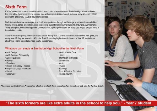 School Prospectus - Smithdon High School, Hunstanton, Norfolk