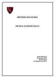 Gifted & Talented - Smithdon High School, Hunstanton, Norfolk