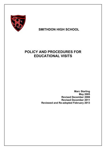 Educational Visits - Smithdon High School, Hunstanton, Norfolk