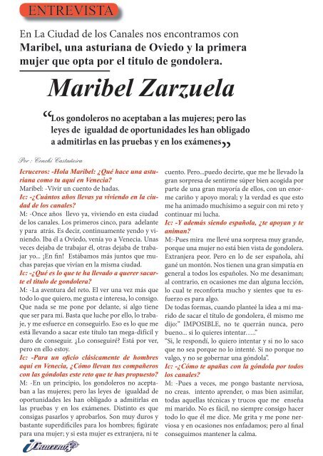 revista icruceros 6º número Entrevistamos al Sueño de Morfeo