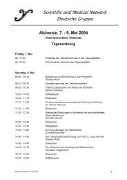 Programm der Tagung - Scientific and Medical Network