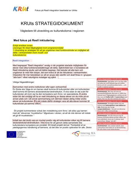 KRUts STRATEGIDOKUMENT - SMoK - Sveriges Musik