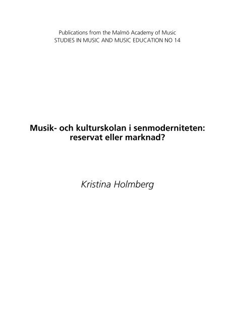 Kristina Holmberg - SMoK - Sveriges Musik