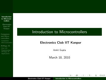 Introduction to Microcontrollers