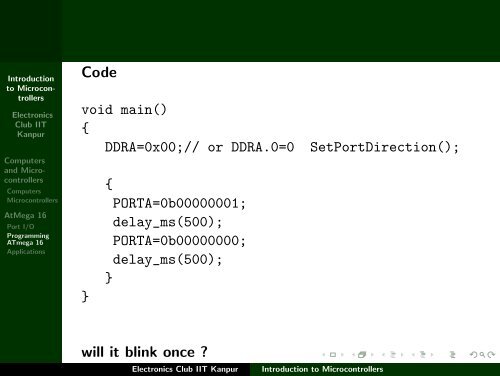 Introduction to Microcontrollers