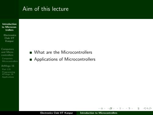 Introduction to Microcontrollers