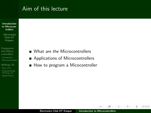 Introduction to Microcontrollers