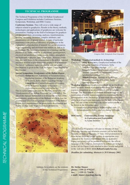 3rd Balkan Geophysical Congress and Exhibition - Journal of the ...