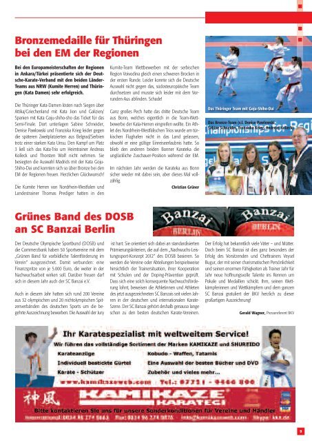 DKV-Magazin Nr. 5 - Chronik des deutschen Karateverbandes