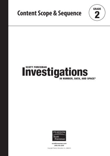 Grade 2 Scope and Sequence PDF - Investigations