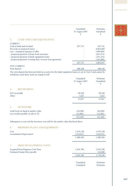 Prospectus - Kingsrose Mining