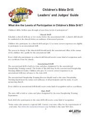 Children's Bible Drill Leaders' and Judges' Guide - LifeWay