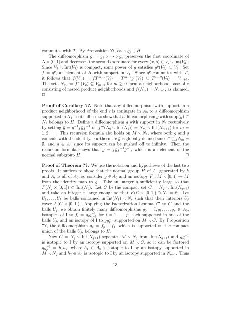 NORMAL SUBGROUPS OF DIFFEOMORPHISM AND ...