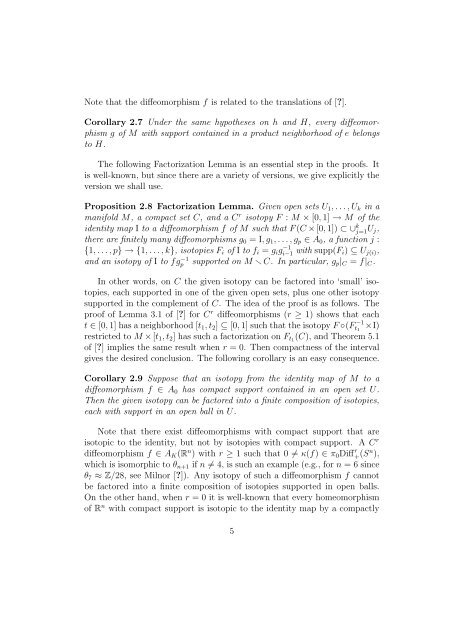 NORMAL SUBGROUPS OF DIFFEOMORPHISM AND ...