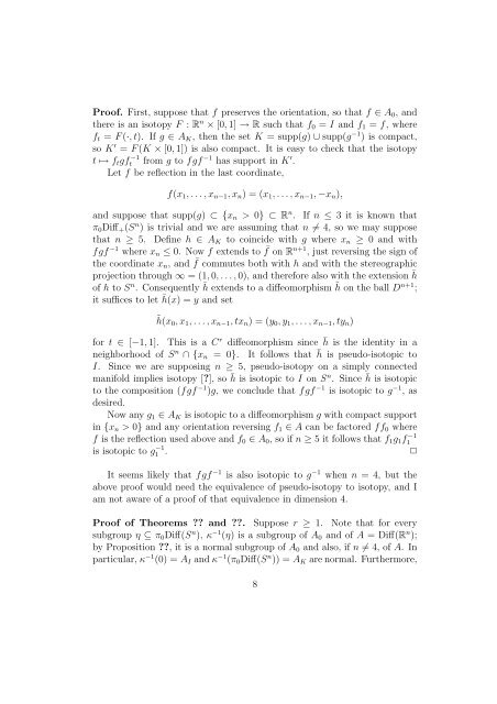 NORMAL SUBGROUPS OF DIFFEOMORPHISM AND ...