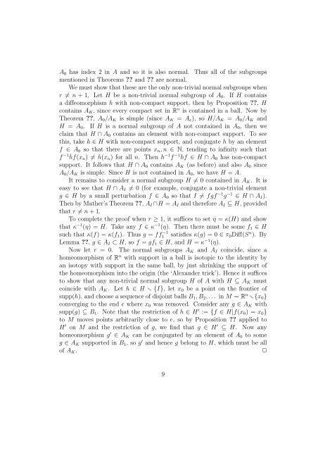 NORMAL SUBGROUPS OF DIFFEOMORPHISM AND ...