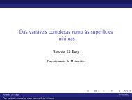 Das variáveis complexas rumo às superfícies mínimas