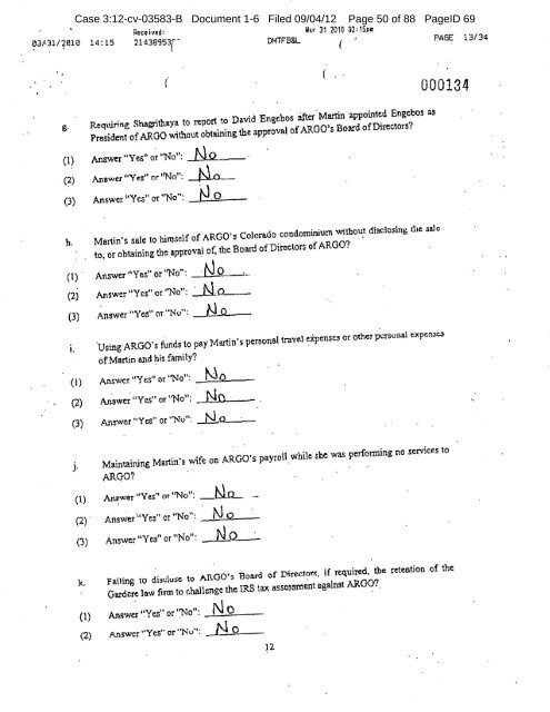 Case 3:12-cv-03583-B Document 1-6 Filed 09/04/12 Page 1 of 88 ...