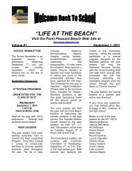 September 2011 Newsletter - Point Pleasant Beach