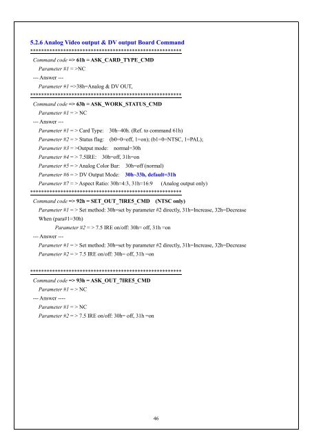 datavideo SE-900 RS-422/232 Remote Control Protocol - Holdan.eu