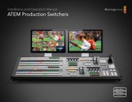 ATEM Switchers Manual - Holdan.eu