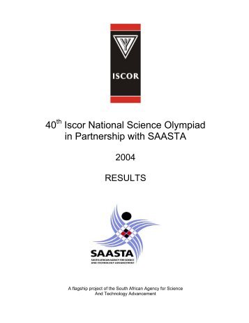 40 Iscor National Science Olympiad in Partnership with SAASTA
