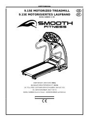 9.15e motorized treadmill 9.15e motorisiertes ... - Smooth Fitness