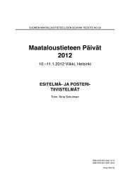 Maataloustieteen PÃ¤ivÃ¤t 2012 - Suomen Maataloustieteellinen ...