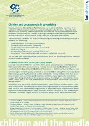 fact sheet 4 Children and young people in advertising