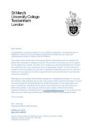 letter - St Mary's University College