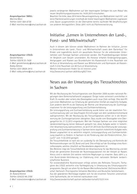 Infodienst Landwirtschaft 1/2014 - Sächsisches Staatsministerium ...