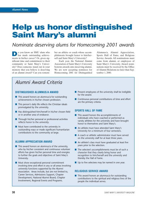 simply the best! - Saint Mary's University of Minnesota