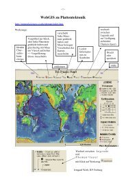 WebGIS zu Plattentektonik