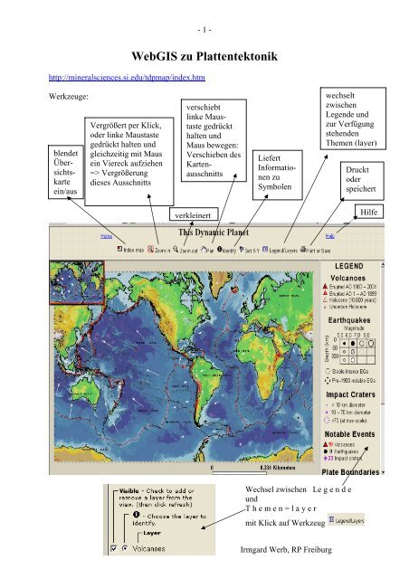 WebGIS zu Plattentektonik