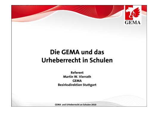 Die GEMA und das Urheberrecht in Schulen