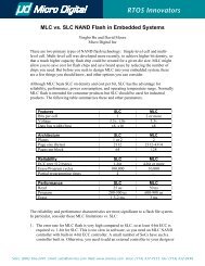 MLC vs SLC NAND Flash in Embedded Systems - RTOS