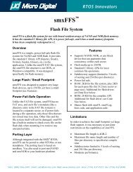 smxFFS ™ Flash File System - RTOS