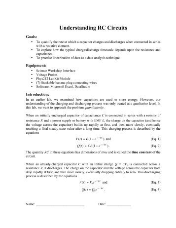 Understanding RC Circuits (Lab 05)
