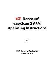 Nanosurf easyScan 2 AFM Operating Instructions