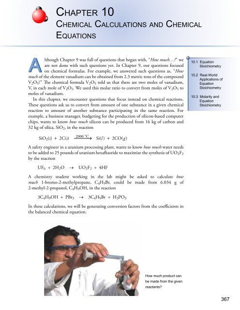 Chapter 10 - An Introduction to Chemistry: Chemical Calculations ...