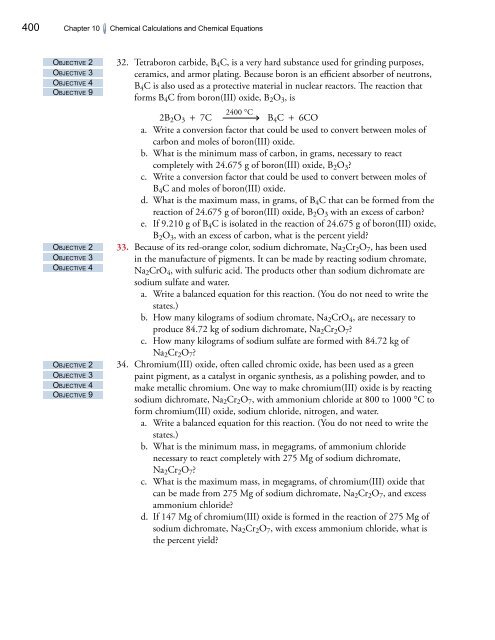 Chapter 10 - An Introduction to Chemistry: Chemical Calculations ...