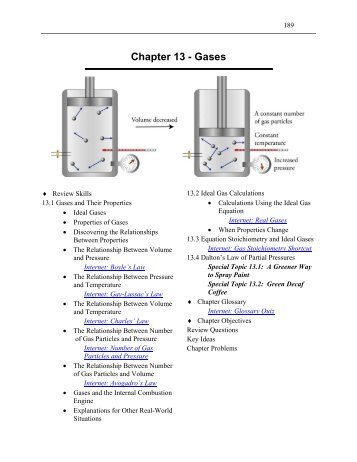 Study Guide Chapter 13: Gases - An Introduction to Chemistry