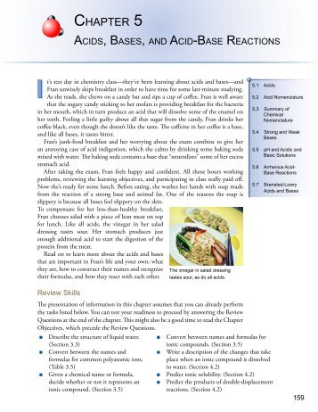 Acids, Bases, and Acid-Base Reactions - An Introduction to Chemistry