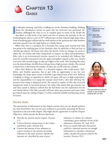 Chapter 13 - An Introduction to Chemistry: Gases