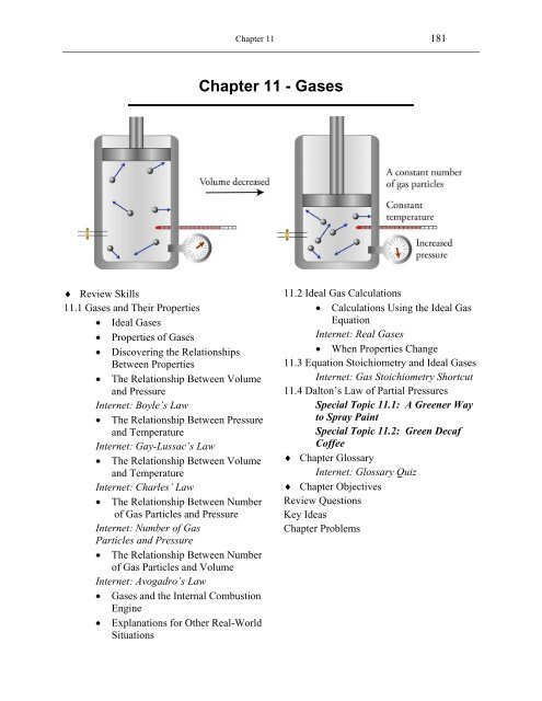 Chapter 11 - Gases - An Introduction to Chemistry