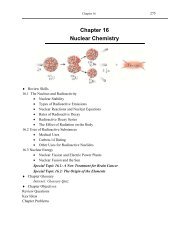 Student Study Guide Chapter 16 - An Introduction to Chemistry