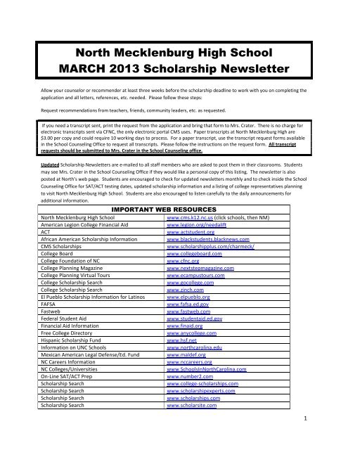 Where can I find helpful information about College Board Scholarship Search?
